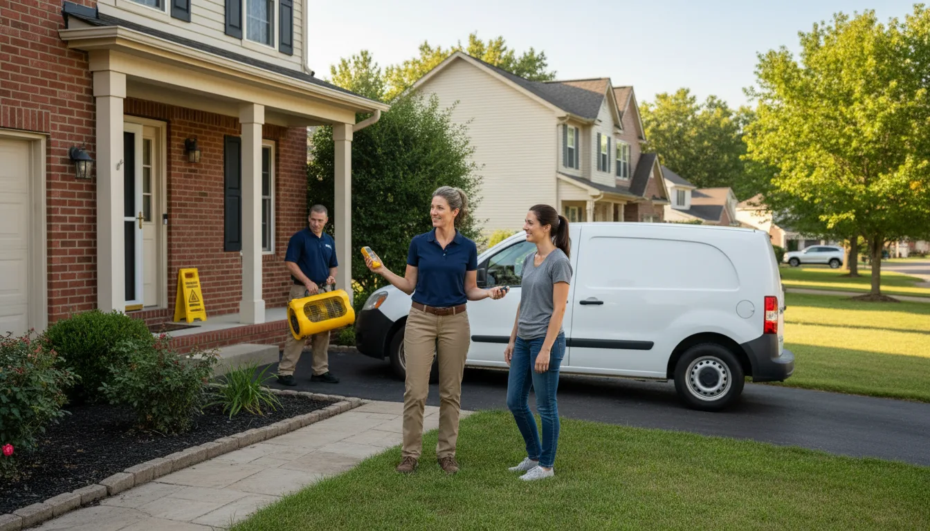 Residential water damage restoration in Eldred, IL